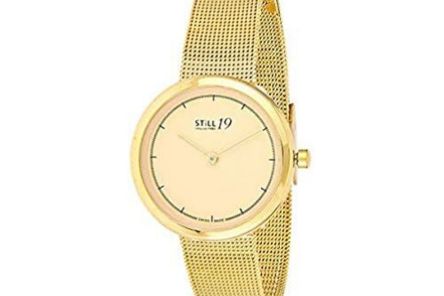 Still 19 - Women's Gold Dial Stainless Steel Band Watch